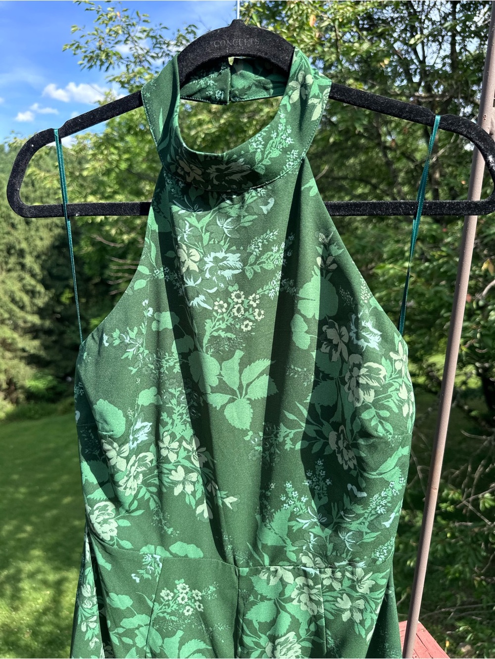 NWT! Baltic Born Freya Emerald Floral Halter-Neck Jumpsuit - Picture 5 of 5